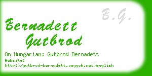 bernadett gutbrod business card